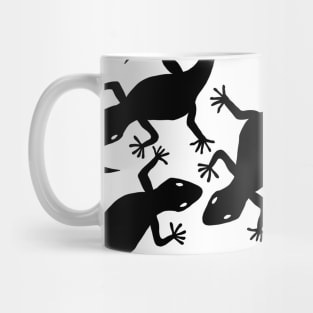 A Gathering of Black Geckos Mug